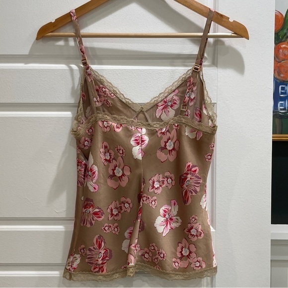 Express Silk Camisole Floral Lace Pink - Picture 4 of 9